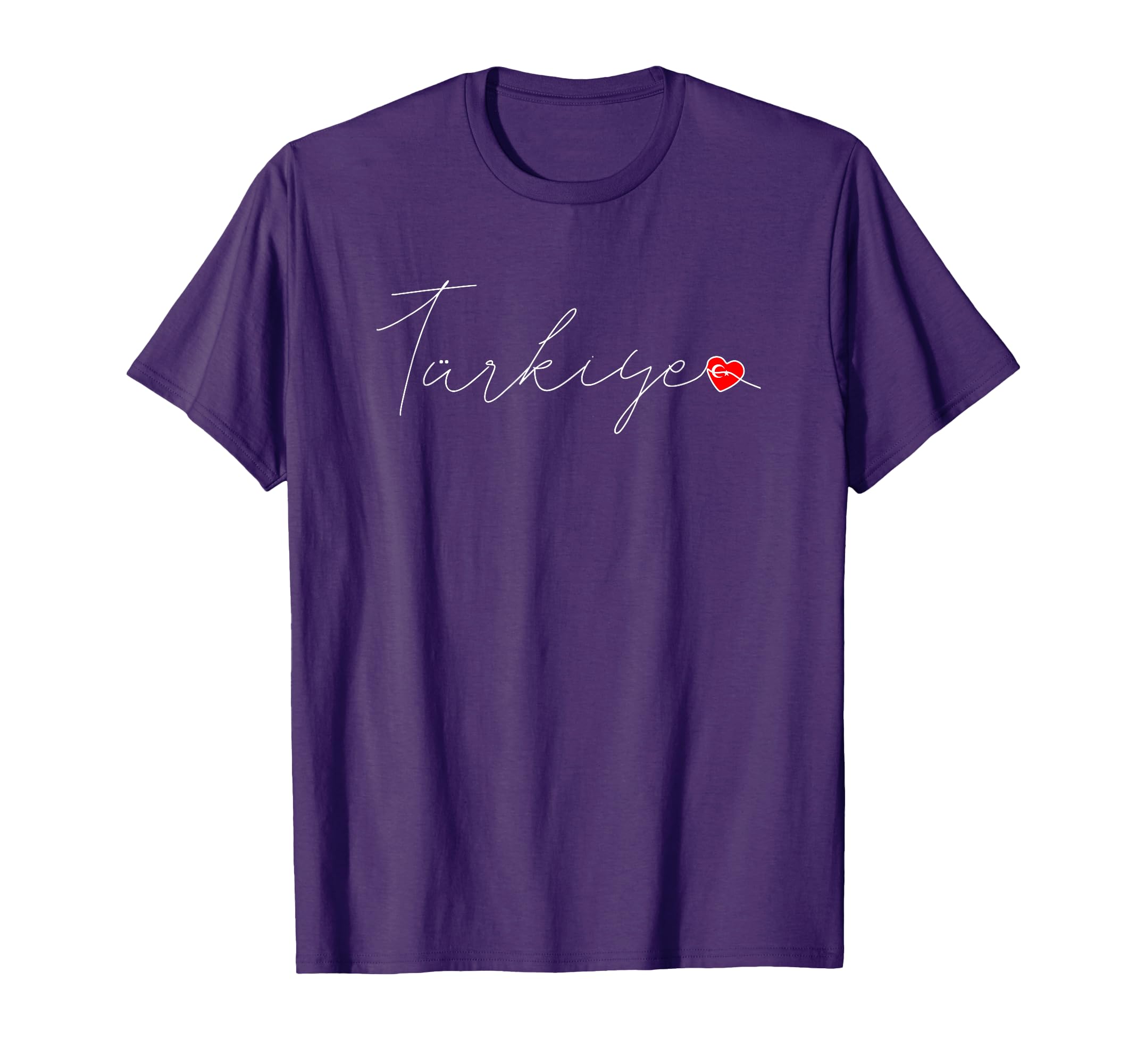 T Rkiye Simple Love Turkish Flag T-Shirt - Casual Everyday Wear Unisex - T-Shirt, Sweatshirt, Hoodie