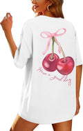 Oversized Graphic for Women Trendy Cherry Printed - Adult & Kids T-Shirts, Sweatshirts & Hoodies apparel design preview 1