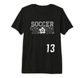 Number 13 Soccer Mom Mothers Day 13 T-Shirt - Trendy Graphic for Adults - T-Shirt, Sweatshirt, Hoodie