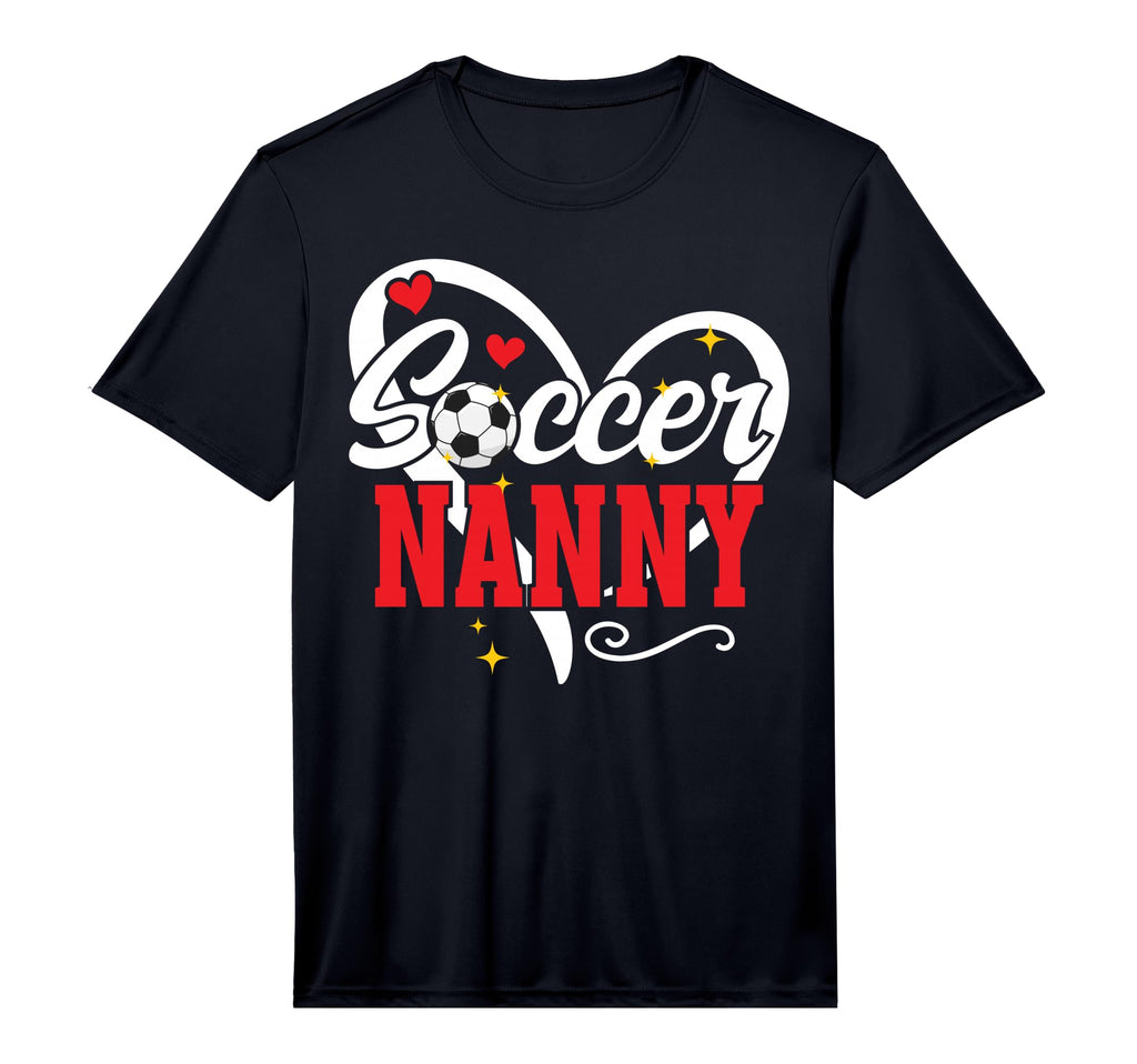Mens Soccer Nanny Heart Grandma Nanny T-Shirt - Fun Novelty Design Unisex - T-Shirt, Sweatshirt, Hoodie