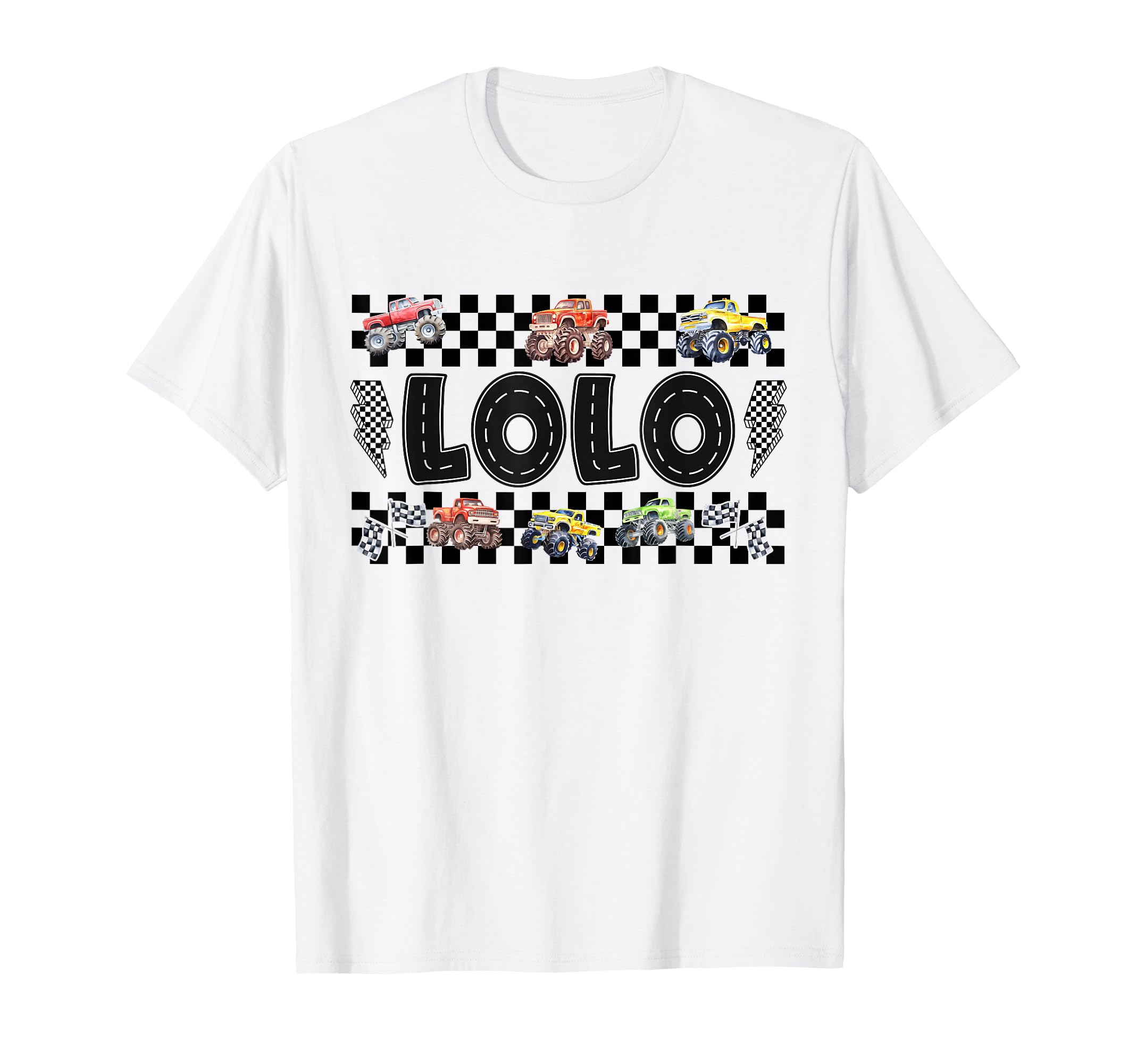 Lolo Monster Truck Family Crew Birthday T-Shirt - Novelty Apparel Unisex - T-Shirt, Sweatshirt, Hoodie