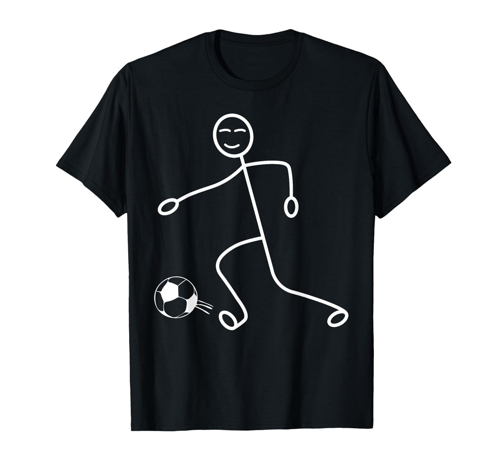 Soccer Stick Figure Soccer Player Funny T-Shirt - Unique Graphic Unisex - T-Shirt, Sweatshirt, Hoodie