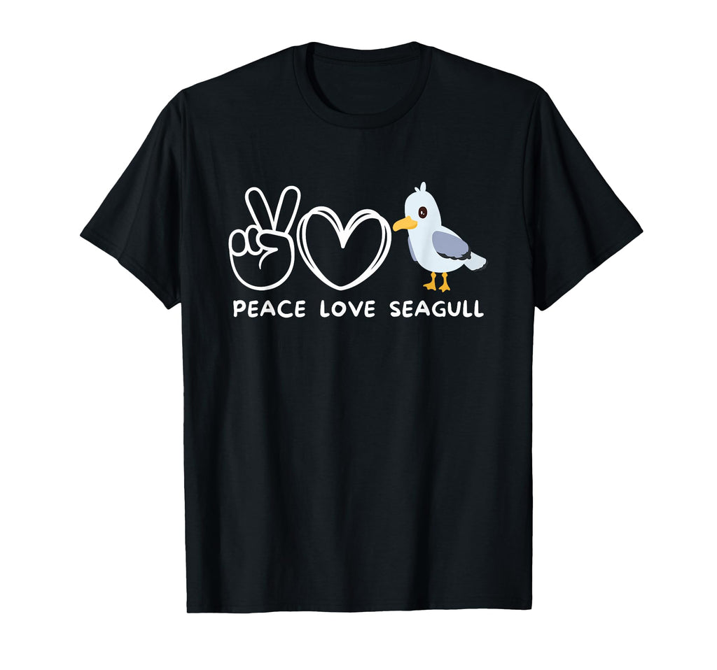 Peace Love Seagulls Seagulls Lover Bird T-Shirt - Trendy Graphic Unisex - T-Shirt, Sweatshirt, Hoodie