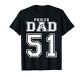 Number 51 Custom Proud Soccer Futbol T-Shirt - Trendy Graphic for Adults - T-Shirt, Sweatshirt, Hoodie