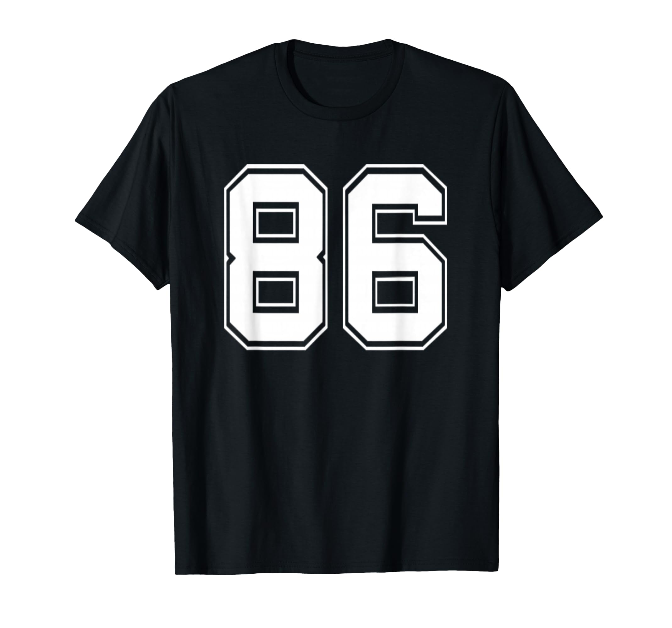 Number 86 Baseball Football Soccer Birthday T-Shirt - Unique Graphic Unisex - T-Shirt, Sweatshirt, Hoodie
