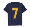 Number 7 Numbered Uniform Sports T-Shirt - Minimalist Print for Adults - T-Shirt, Sweatshirt, Hoodie