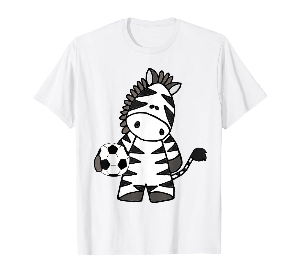 Smileteesanim Funny Zebra Playing Soccer T-Shirt - Custom Art Print Unisex - T-Shirt, Sweatshirt, Hoodie