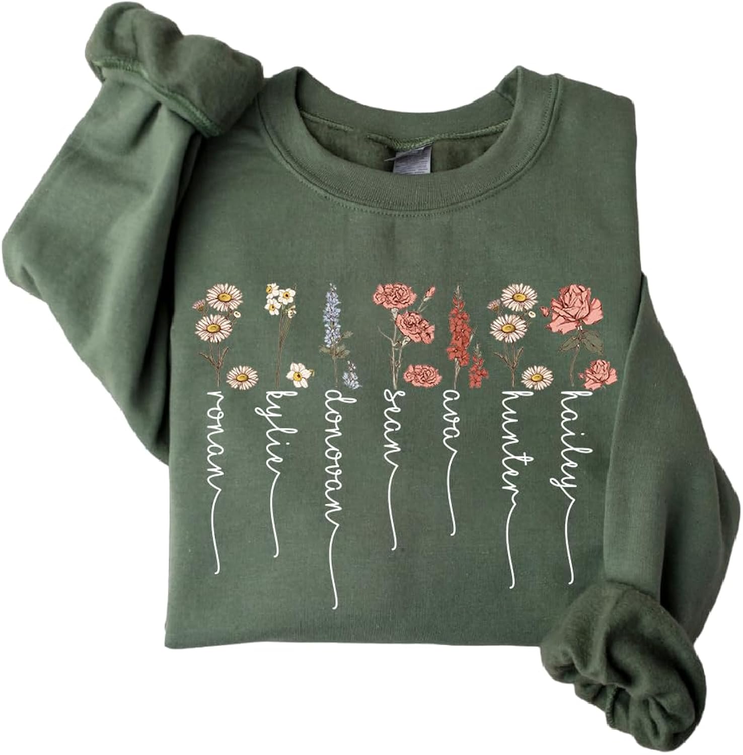 Custom Grandma Mom Gardens Birth Month Flower For - Adult & Kids T-Shirts, Sweatshirts & Hoodies apparel design preview 1