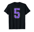 Purple Soccer Pattern Number 5 Jersey T-Shirt - Graphic Print for Adults - T-Shirt, Sweatshirt, Hoodie