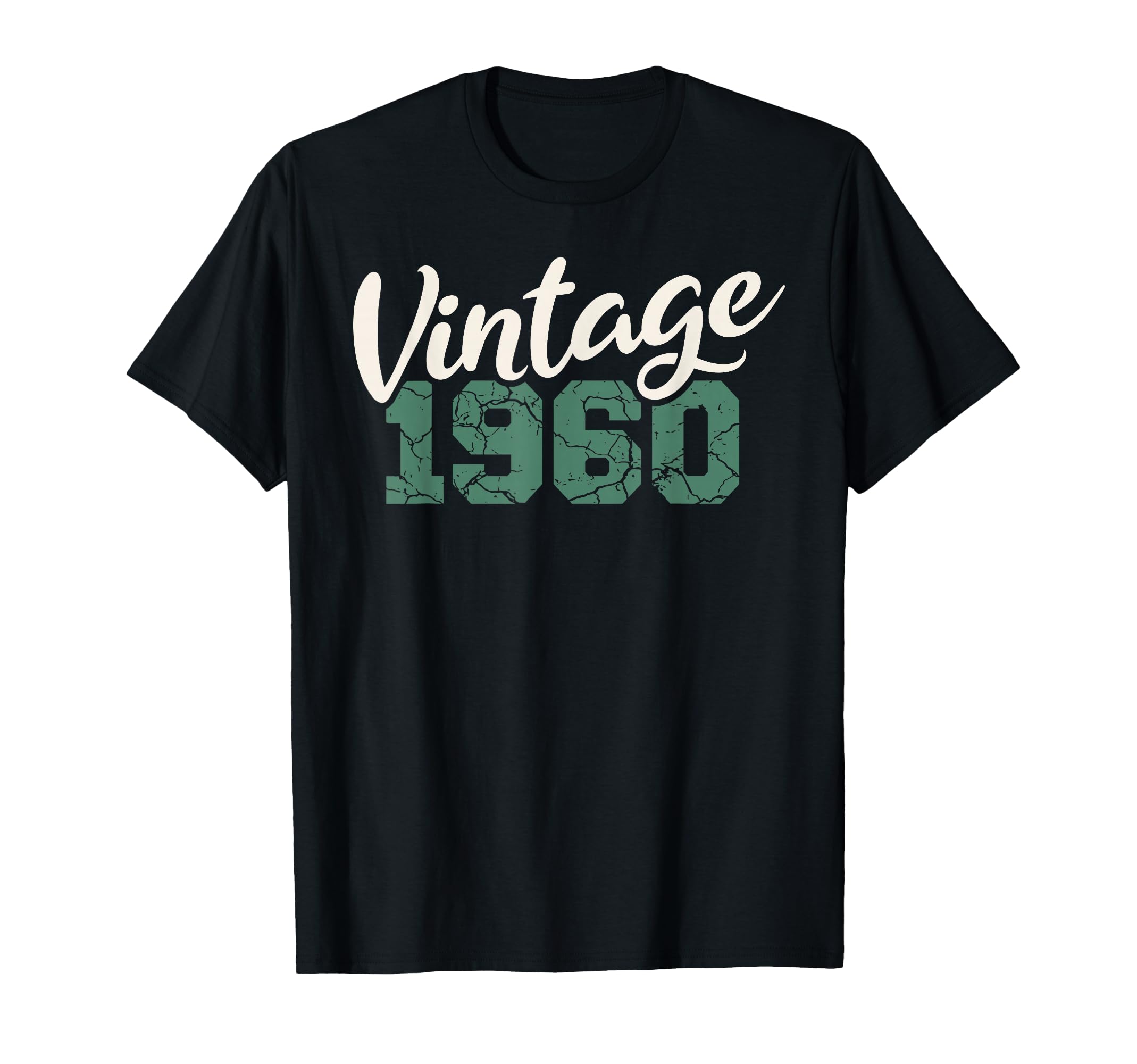 1960 Birthday Distressed T-Shirt - Custom Art Print Men Women - T-Shirt, Sweatshirt, Hoodie