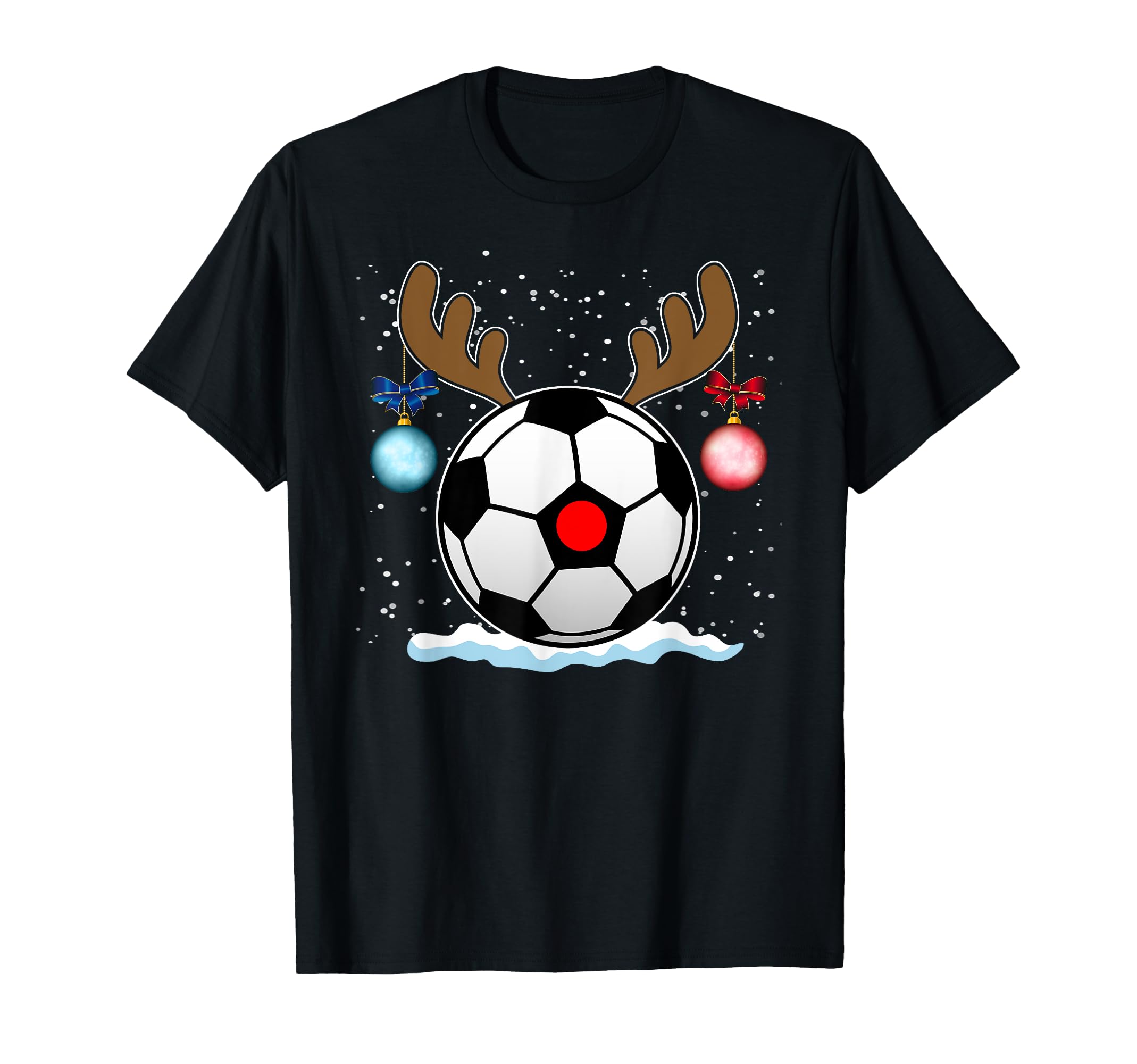Soccer Ball Pajama Reindeer Sports T-Shirt - Unique Graphic Men Women - T-Shirt, Sweatshirt, Hoodie