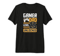 Mens Gamer Dad Level 25 Unlocked 25Th T-Shirt - Minimalist Print Unisex - T-Shirt, Sweatshirt, Hoodie