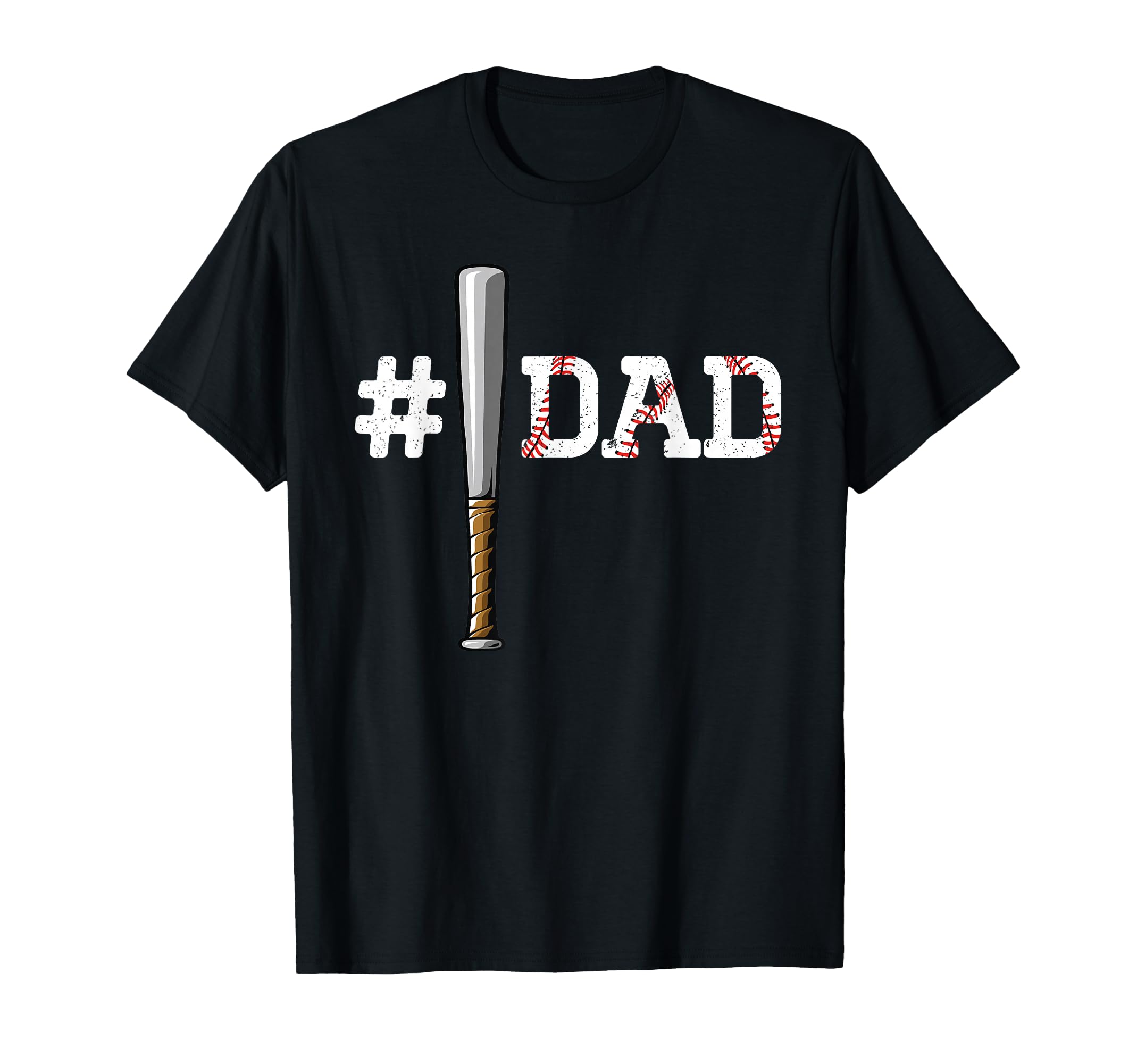 Number One Baseball Dad Fathers Day 1 T-Shirt - Minimalist Print Men Women - T-Shirt, Sweatshirt, Hoodie