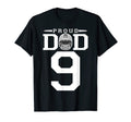 Custom Number 9 Proud Football Dad T-Shirt - Casual Everyday Wear Unisex - T-Shirt, Sweatshirt, Hoodie
