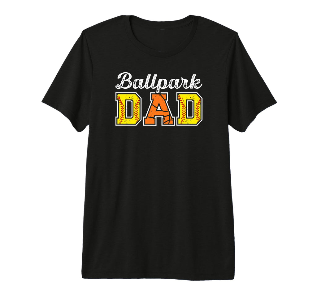 Mens Ballpark Dad Softball T-Shirt - Aesthetic Graphic for Adults - T-Shirt, Sweatshirt, Hoodie