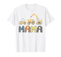 Mama Construction Excavator Birthday T-Shirt - Custom Art Print Unisex - T-Shirt, Sweatshirt, Hoodie