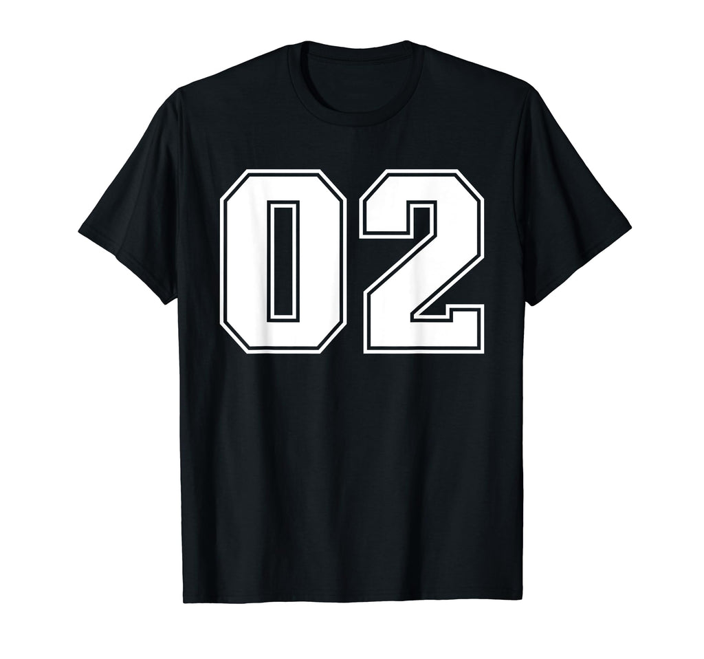 02 Jersey Number Baseball Football T-Shirt - Casual Everyday Wear Unisex - T-Shirt, Sweatshirt, Hoodie