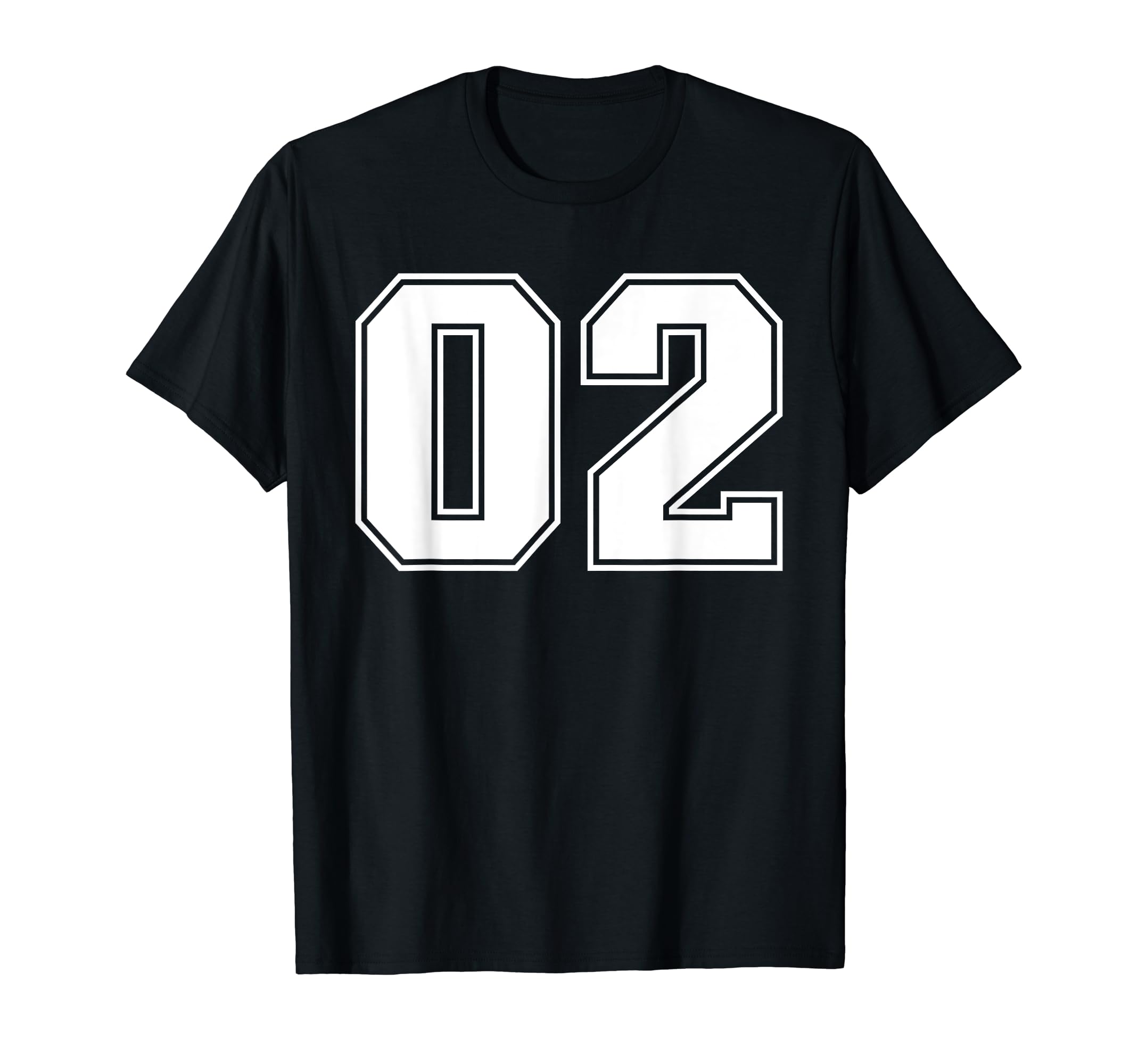 02 Jersey Number Baseball Football T-Shirt - Casual Everyday Wear Unisex - T-Shirt, Sweatshirt, Hoodie