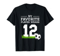 Soccer Number 12 Fan Mom Dad Grandma T-Shirt - Minimalist Print Men Women - T-Shirt, Sweatshirt, Hoodie