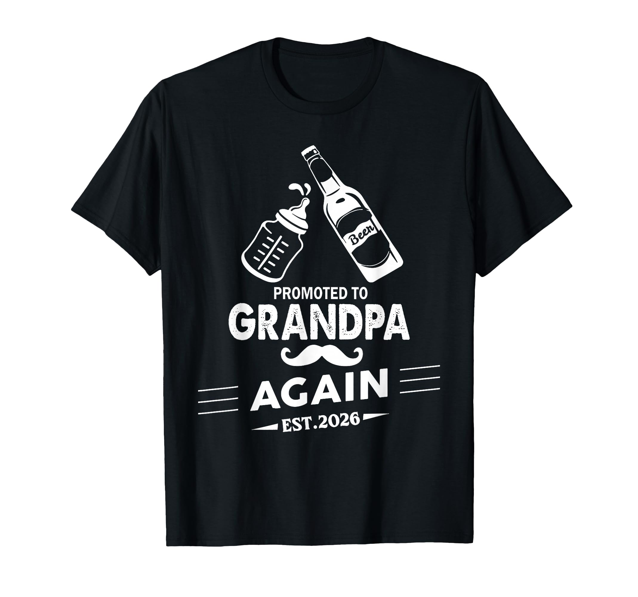 Promoted To Grandpa Again Est 2026 T-Shirt - Minimalist Print Men Women - T-Shirt, Sweatshirt, Hoodie