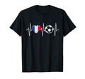 France Soccer Funny Soccer Fan Heartbeat T-Shirt - Novelty Apparel Unisex - T-Shirt, Sweatshirt, Hoodie
