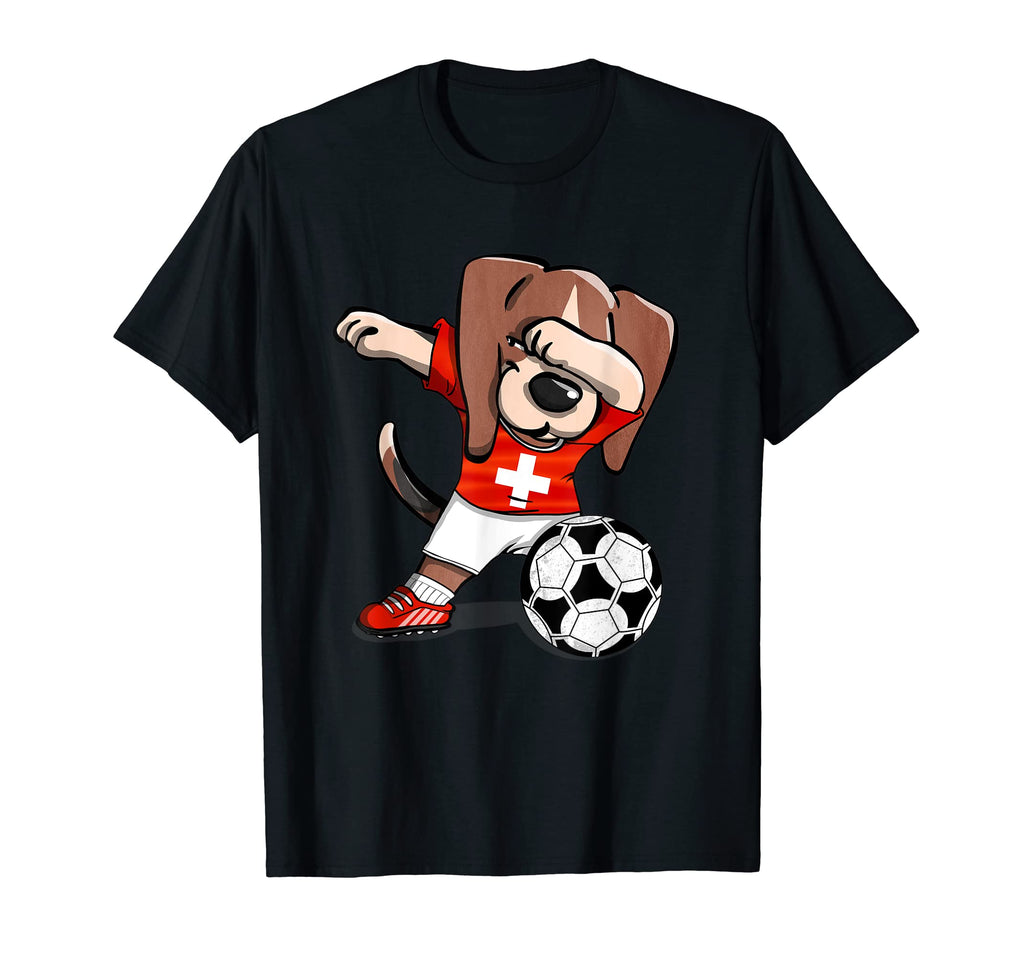 Dabbing Beagle Switzerland Soccer T-Shirt - Streetwear Style Men Women - T-Shirt, Sweatshirt, Hoodie