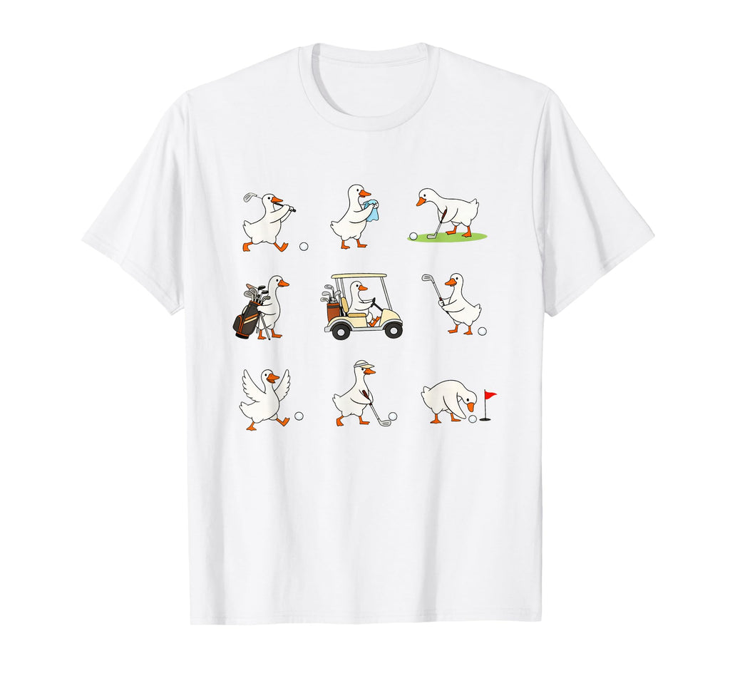 Funny Golf Goose Golfer Golfer Mom T-Shirt - Aesthetic Graphic Men Women - T-Shirt, Sweatshirt, Hoodie