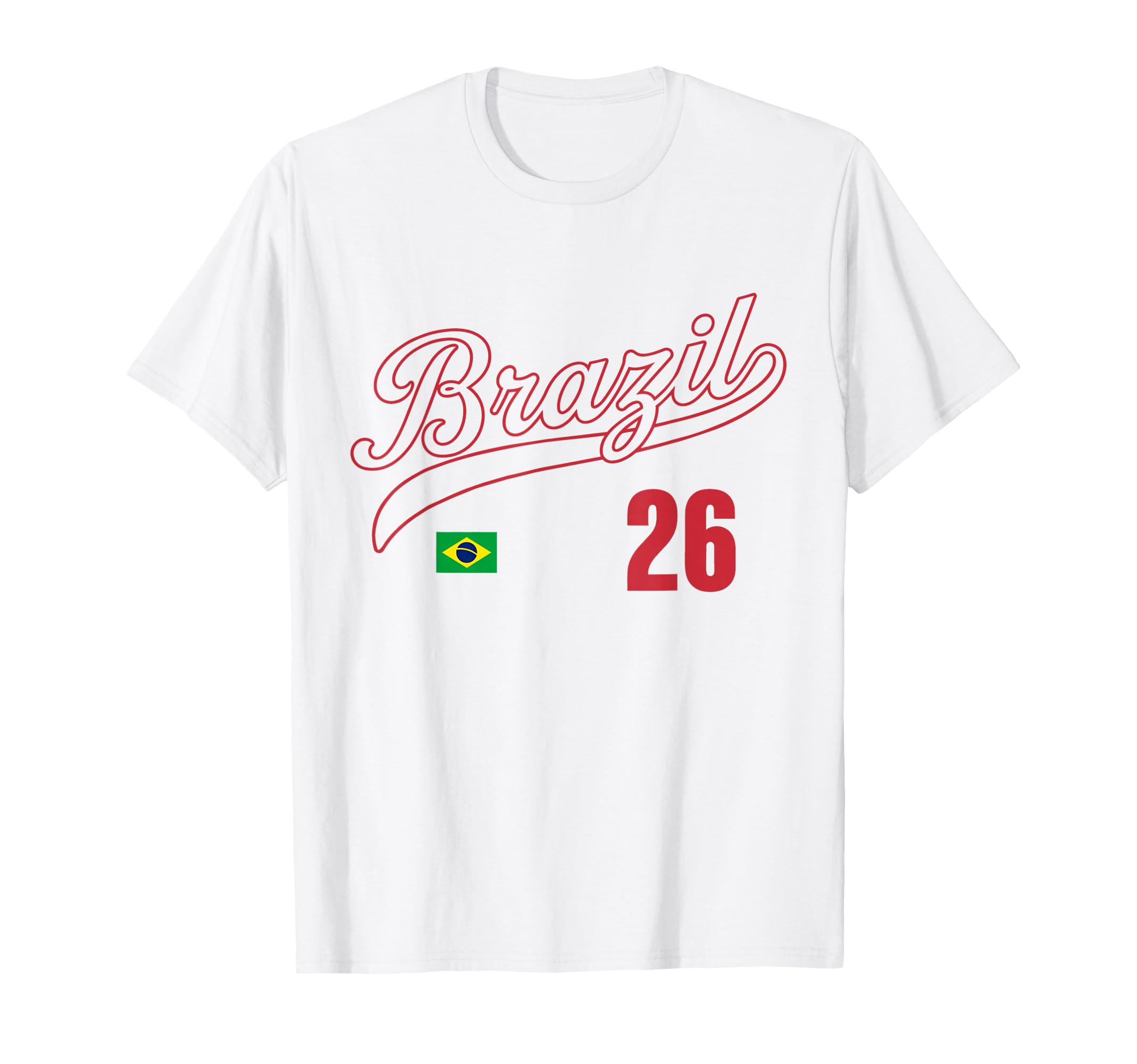 Brazil 26 Soccer Fan Jersey T-Shirt - Trendy Graphic for Adults - T-Shirt, Sweatshirt, Hoodie