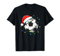 Soccer Santa Ball Lights Holiday Soccer T-Shirt - Graphic Print for Adults - T-Shirt, Sweatshirt, Hoodie