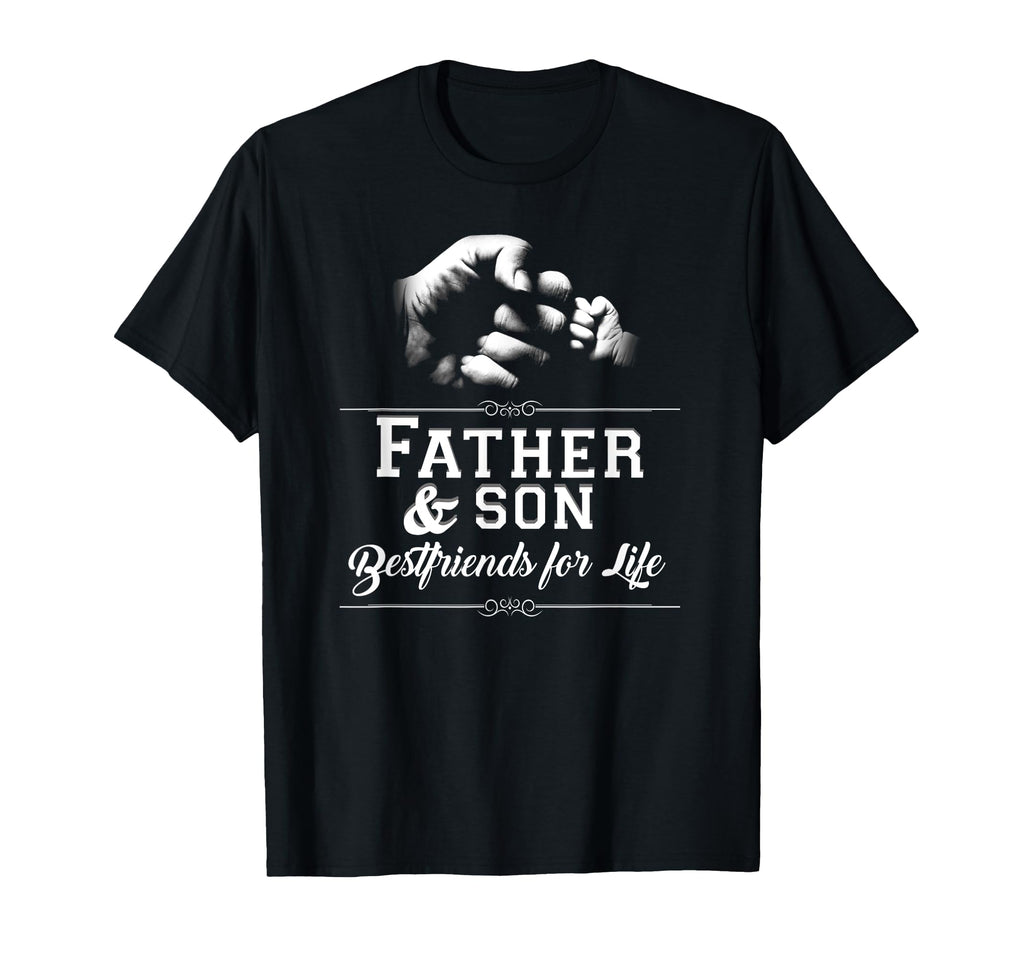 Father Son Friends Fist Bump Dad Fathers T-Shirt - Minimalist Print Unisex - T-Shirt, Sweatshirt, Hoodie