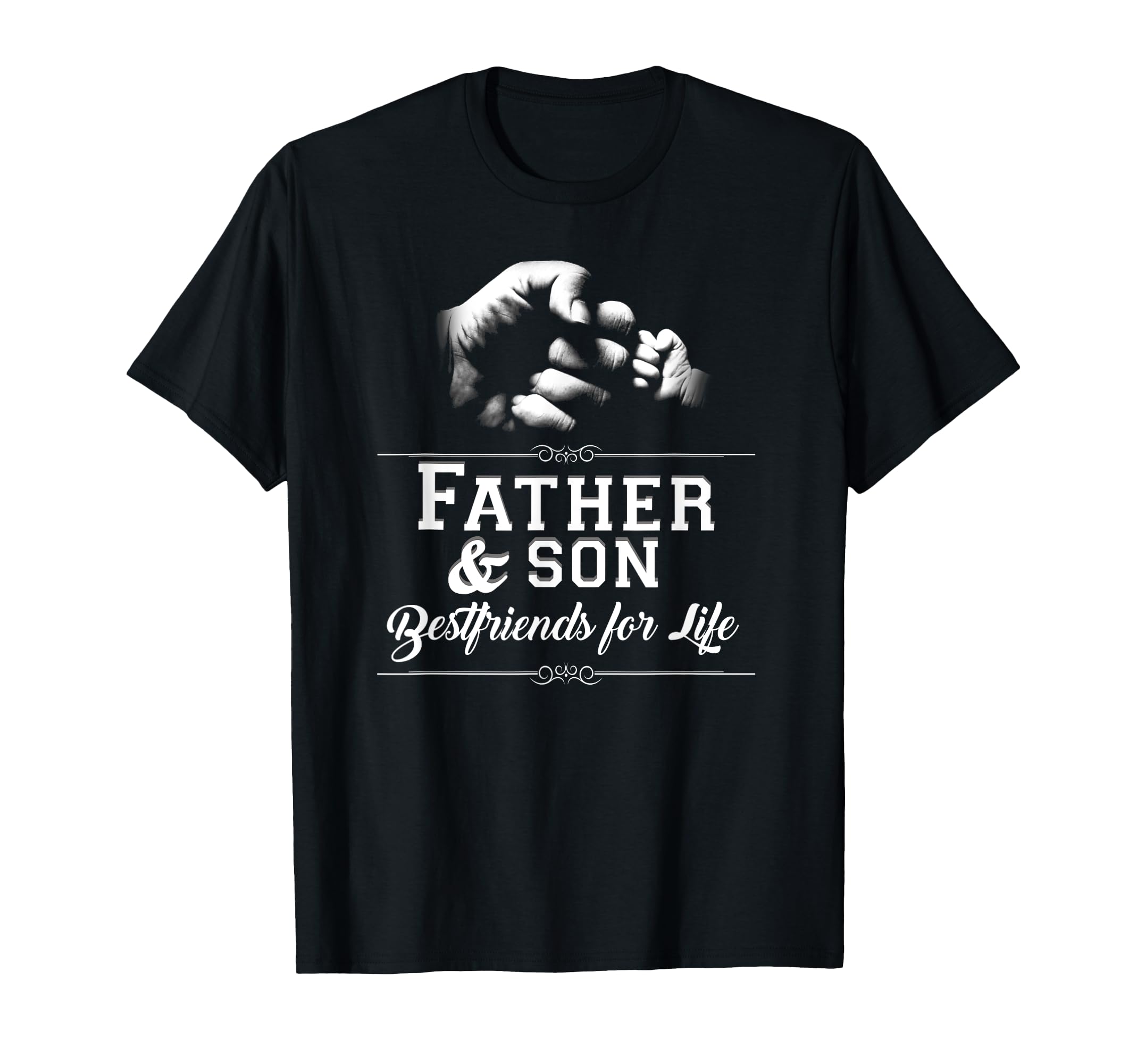 Father Son Friends Fist Bump Dad Fathers T-Shirt - Minimalist Print Unisex - T-Shirt, Sweatshirt, Hoodie