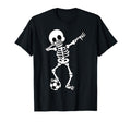 Soccer Dabbing Skeleton Halloween Soccer T-Shirt - Custom Art Print Unisex - T-Shirt, Sweatshirt, Hoodie