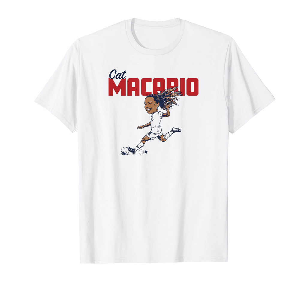 Cat Macario Caricature Uswnt Players T-Shirt - Custom Art Print Unisex - T-Shirt, Sweatshirt, Hoodie