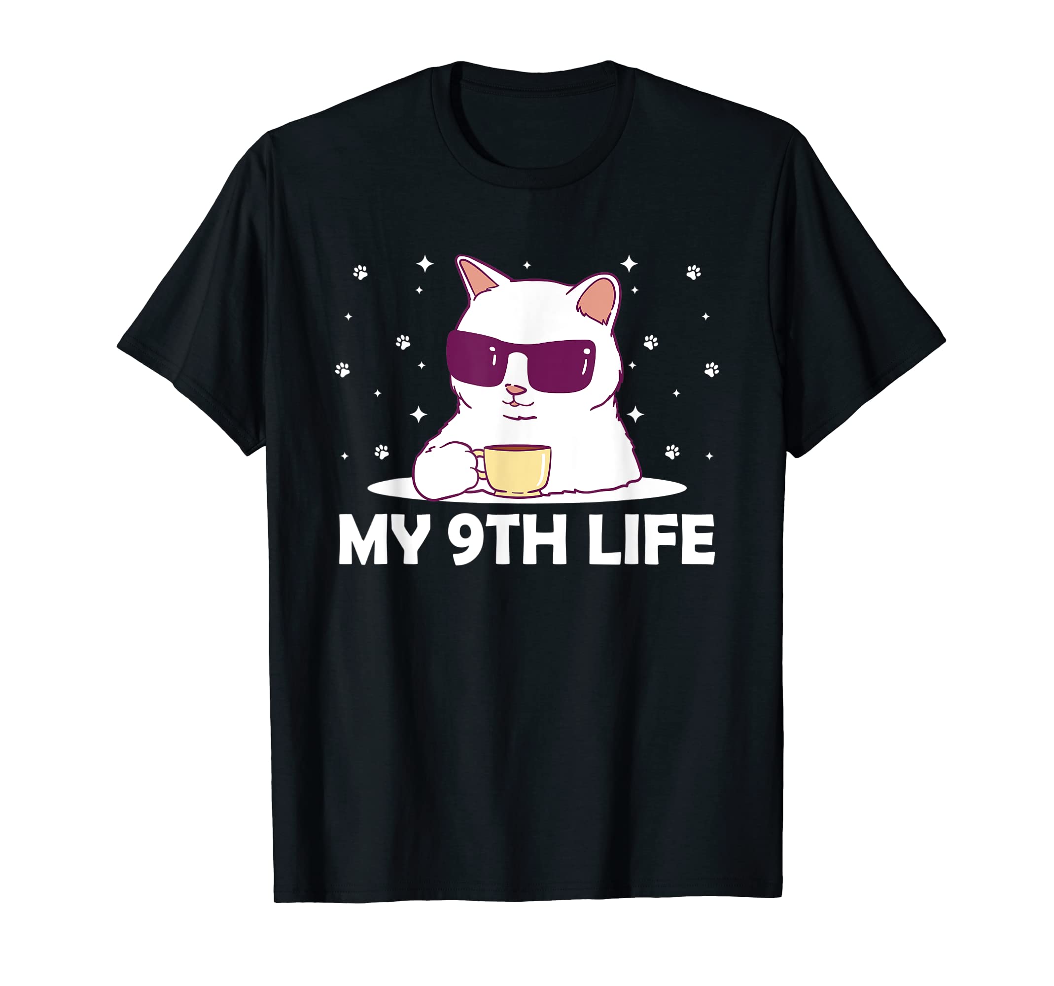 My 9Th Life Cat Lover Birthday T-Shirt - Custom Art Print for Adults - T-Shirt, Sweatshirt, Hoodie
