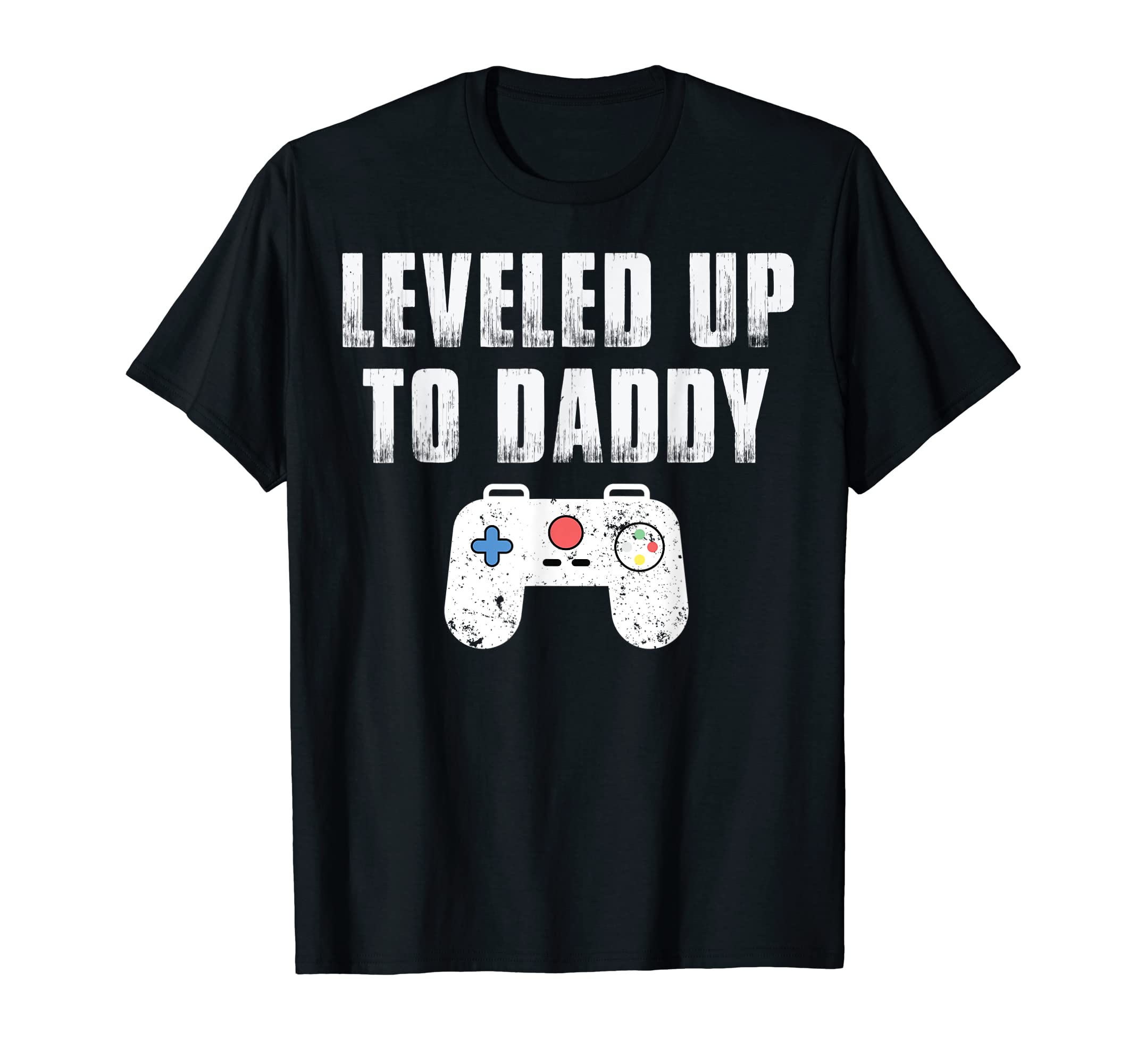 Leveled Up To Daddy New Dad Est 2018 T-Shirt - Custom Art Print Unisex - T-Shirt, Sweatshirt, Hoodie