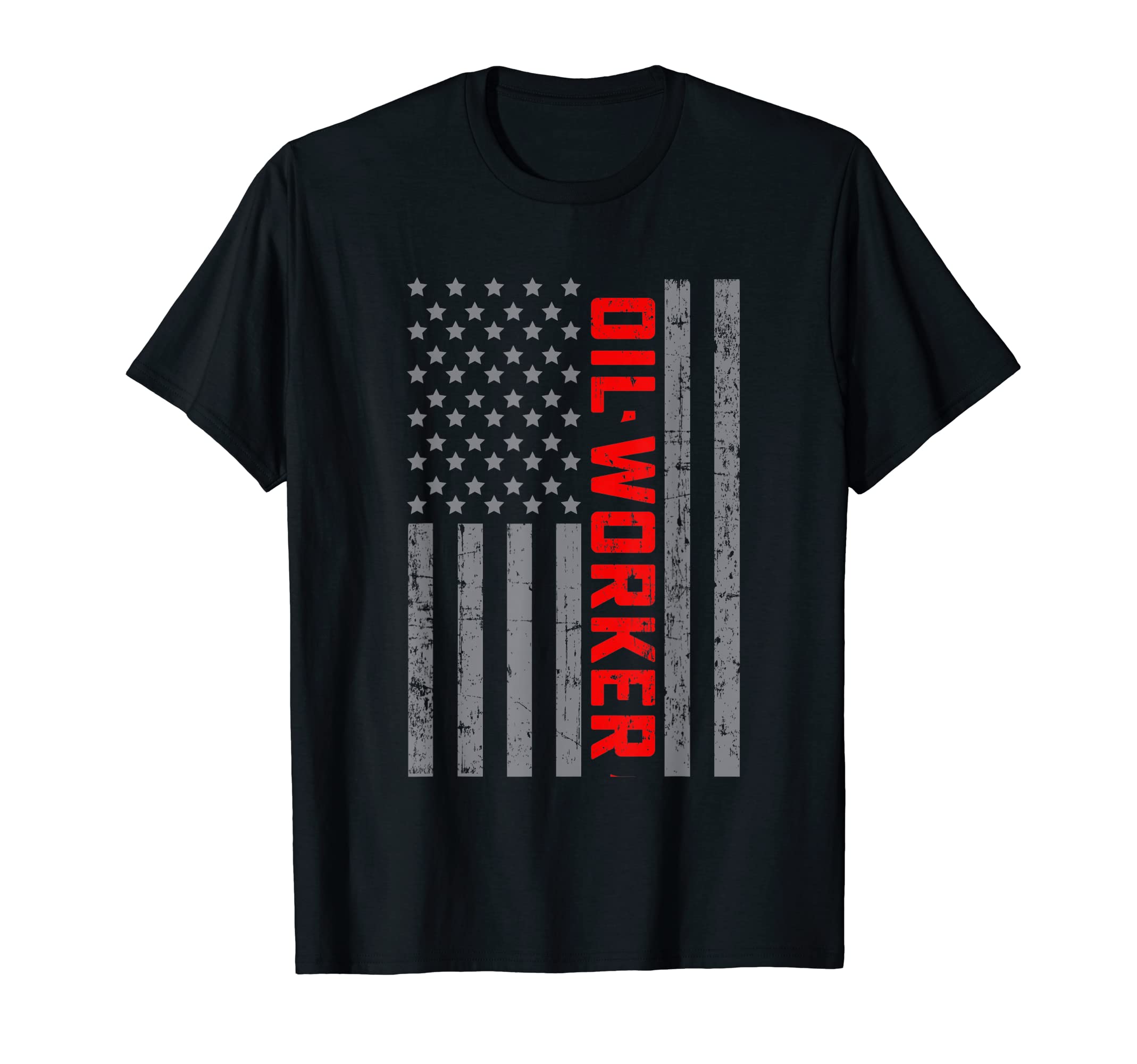 American Flag Oil Worker Us Flag Dad T-Shirt - Minimalist Print for Adults - T-Shirt, Sweatshirt, Hoodie