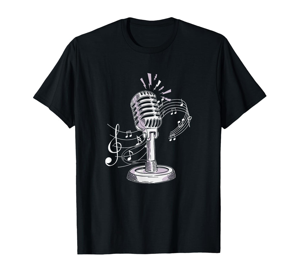 Microphone Singing Music Karaoke Singer T-Shirt - Novelty Apparel Men Women - T-Shirt, Sweatshirt, Hoodie