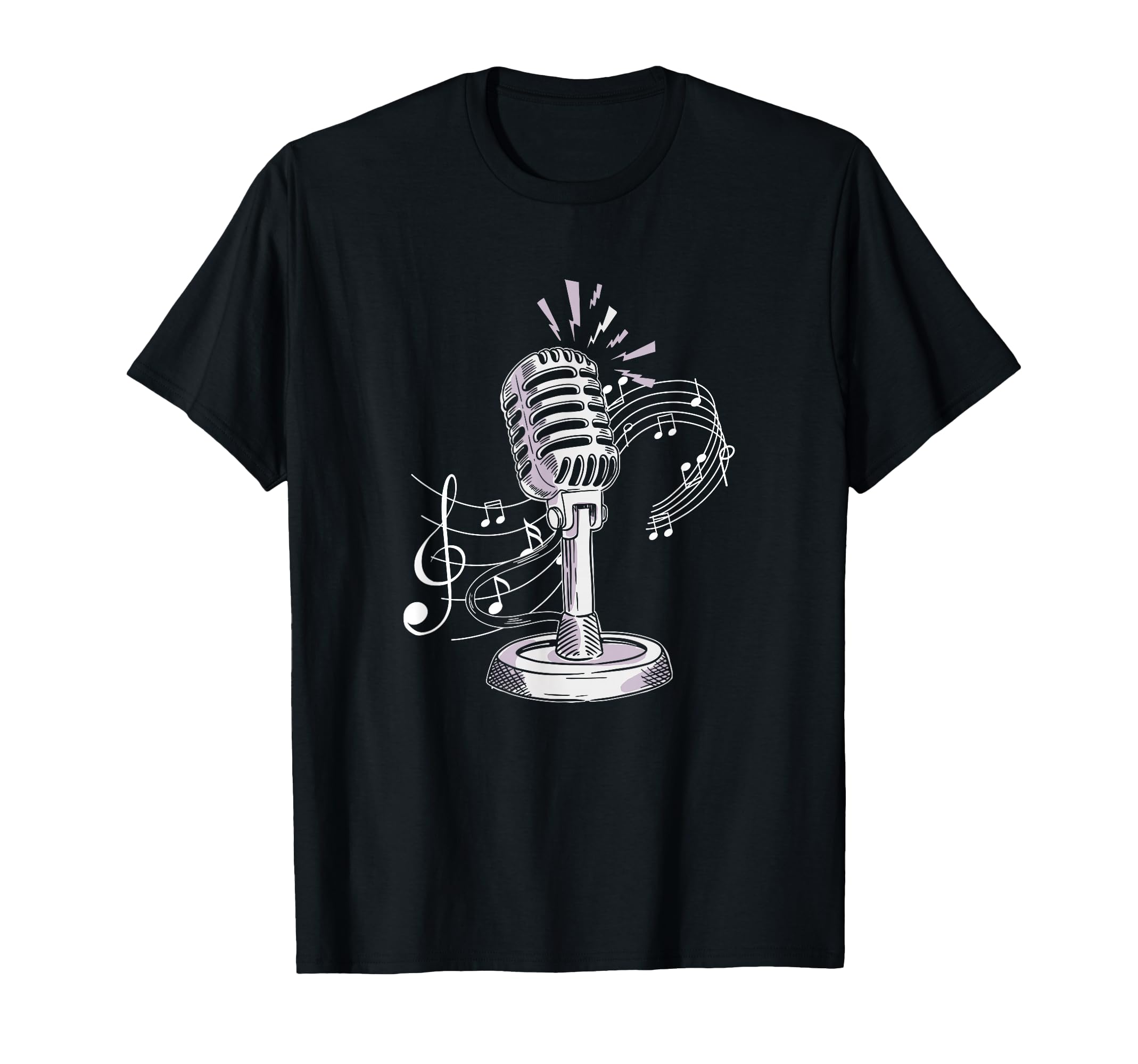 Microphone Singing Music Karaoke Singer T-Shirt - Novelty Apparel Men Women - T-Shirt, Sweatshirt, Hoodie