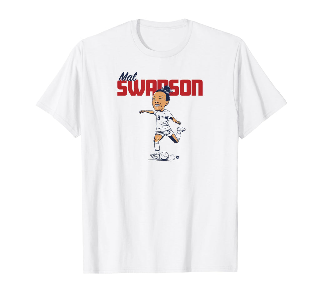 Mal Swanson Caricature Uswnt T-Shirt - Fun Novelty Design for Adults - T-Shirt, Sweatshirt, Hoodie
