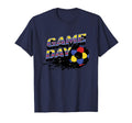 Soccer Game Day Splatter Red Blue Gold T-Shirt - Custom Art Print Unisex - T-Shirt, Sweatshirt, Hoodie