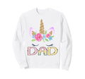Dad Unicorn Floral Birthday Sweatshirt - Minimalist Print for Adults - T-Shirt, Sweatshirt, Hoodie