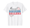 Busy Raising Ballers Groovy Baseball T-Shirt - Streetwear Style for Adults - T-Shirt, Sweatshirt, Hoodie