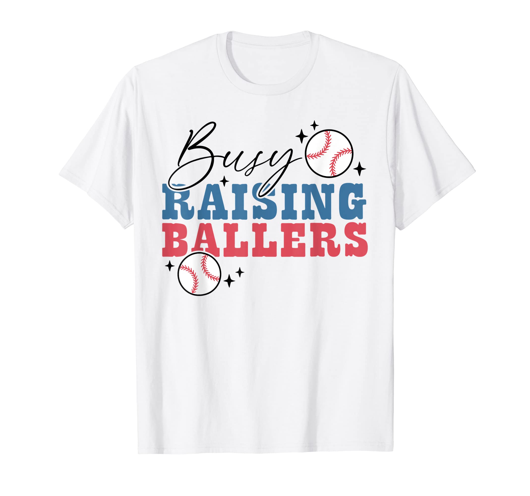 Busy Raising Ballers Groovy Baseball T-Shirt - Streetwear Style for Adults - T-Shirt, Sweatshirt, Hoodie