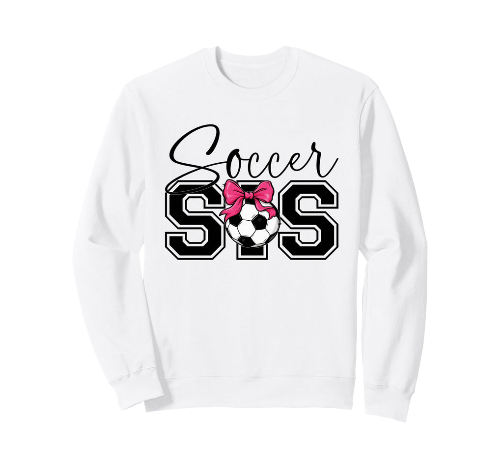 Soccer Sister Heart Big Sister Sweatshirt - Graphic Print for Adults - T-Shirt, Sweatshirt, Hoodie