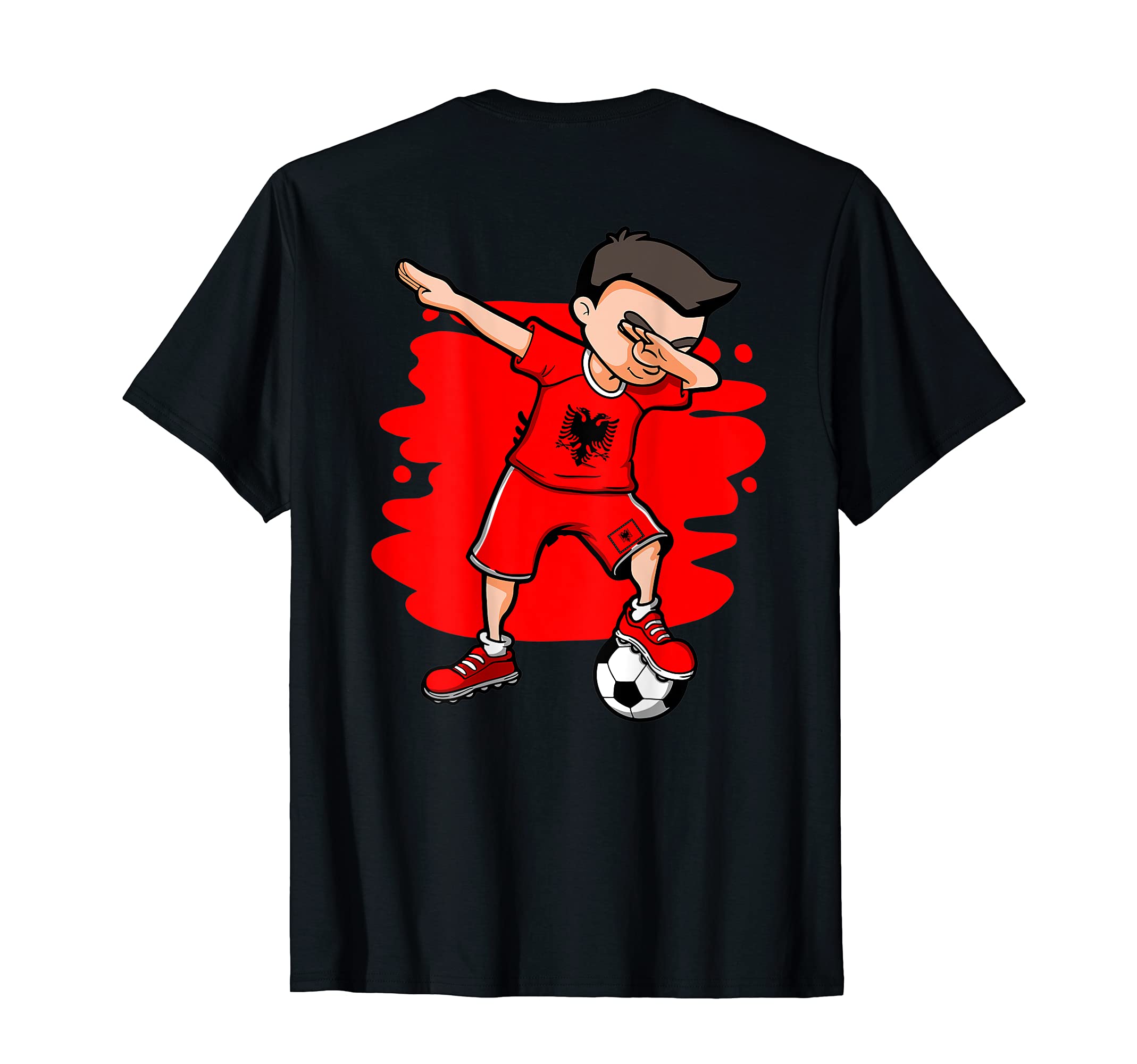 Dabbing Soccer Albania Jersey Albanian T-Shirt - Graphic Print for Adults - T-Shirt, Sweatshirt, Hoodie