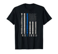 Retired Police Officer Thin Blue Line T-Shirt - Minimalist Print Unisex - T-Shirt, Sweatshirt, Hoodie