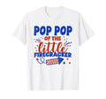Pop Pop Little Firecracker Fourth July T-Shirt - Graphic Print Unisex - T-Shirt, Sweatshirt, Hoodie