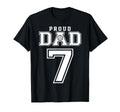 Custom Proud Volleyball Dad Number 7 T-Shirt - Streetwear Style Men Women - T-Shirt, Sweatshirt, Hoodie