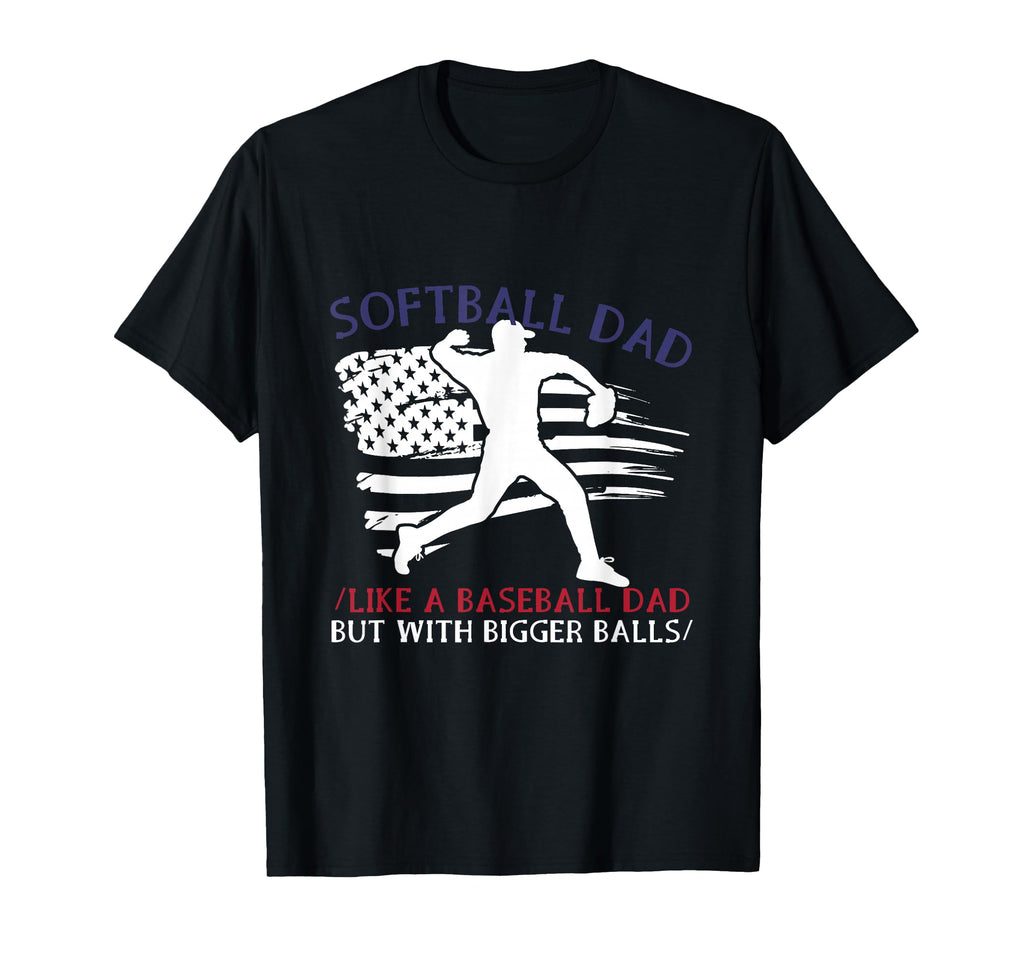 Softball Dad Like Baseball But T-Shirt - Minimalist Print for Adults - T-Shirt, Sweatshirt, Hoodie