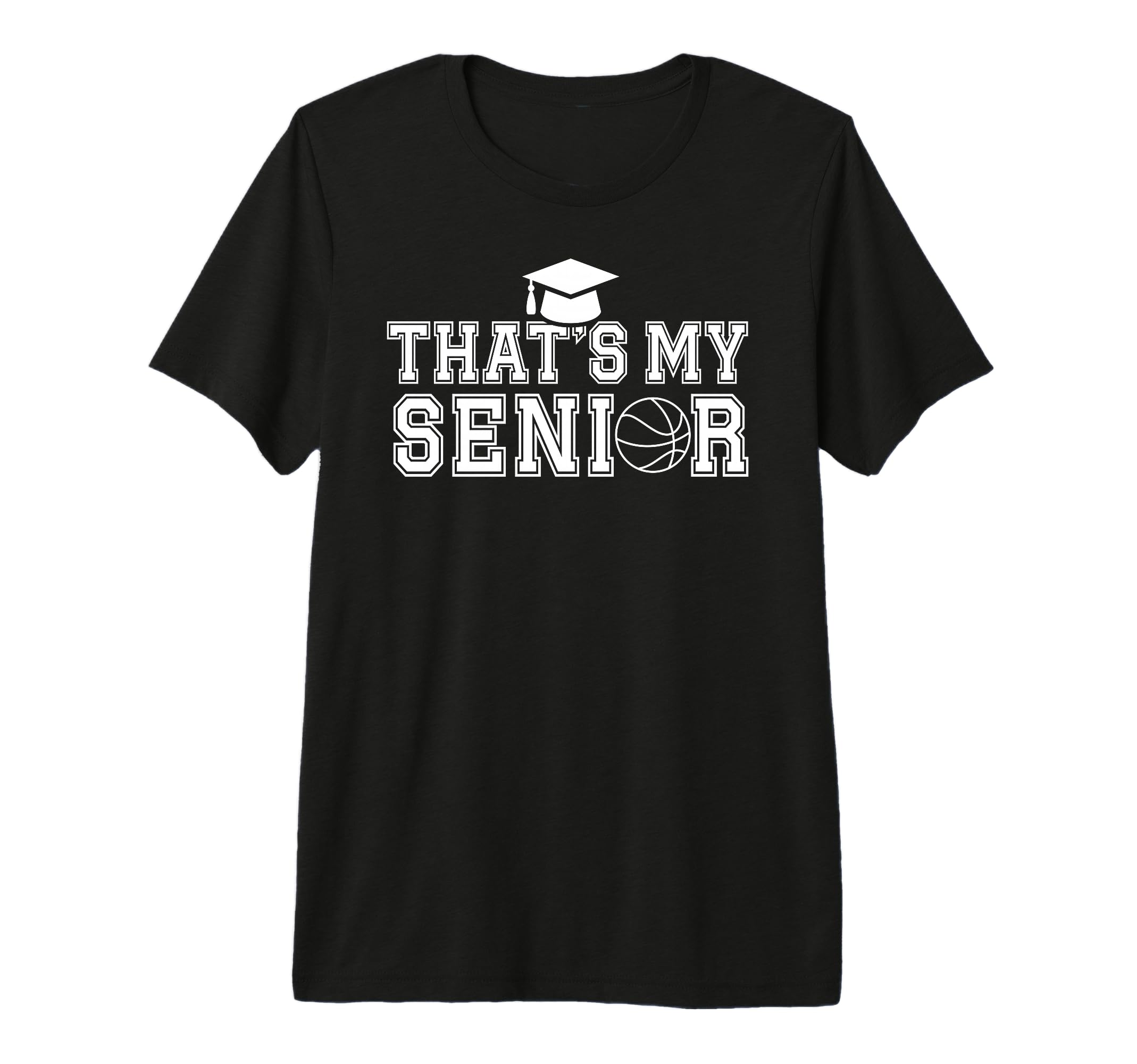 Mens Proud Basketball Senior Dad T-Shirt - Minimalist Print for Adults - T-Shirt, Sweatshirt, Hoodie